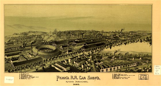 Penn'a R.R. car shop's Altoona, Pennsylvania 1895 LOC gm71005365