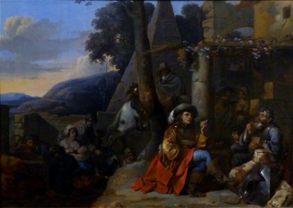 PeinturesMuséeFabre132 Sébatien Bourdon Osteria au fumeur de pipe