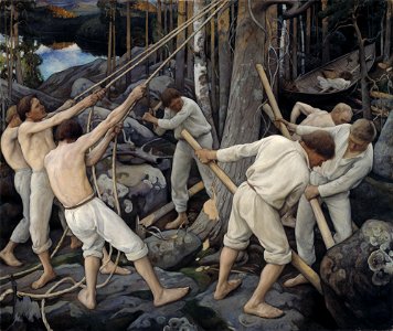 Pekka Halonen - Pioneers in Karelia - Google Art Project