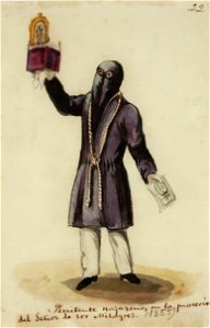 Penitente nazareno, en la procesión del Señor de los Milagros (1855)