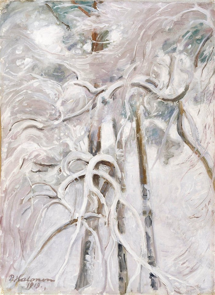 Pekka Halonen - Snow-decked Pine - A-1993-367 - Finnish National Gallery