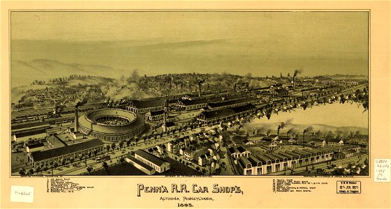 Penn'a R.R. car shop's Altoona, Pennsylvania 1895 LOC gm71005365