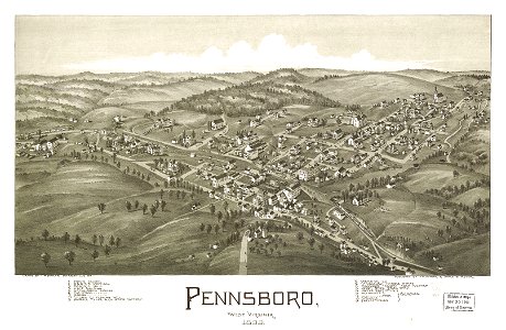 Pennsboro, West Virginia 1899. LOC 75696691. Free illustration for personal and commercial use.
