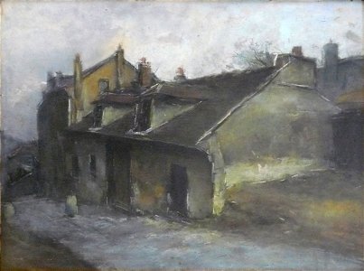 Pelletier P.J. - Pastel - La maison de Mimi Pinson à Montmartre, Paris - ~46x61cm