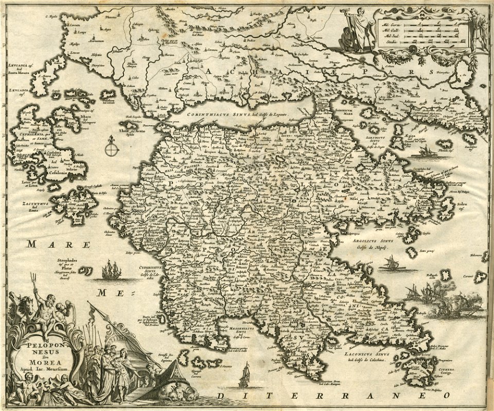 Peloponnesus sive Morea - Dapper Olfert - 1688