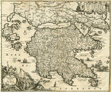 Peloponnesus sive Morea - Dapper Olfert - 1688