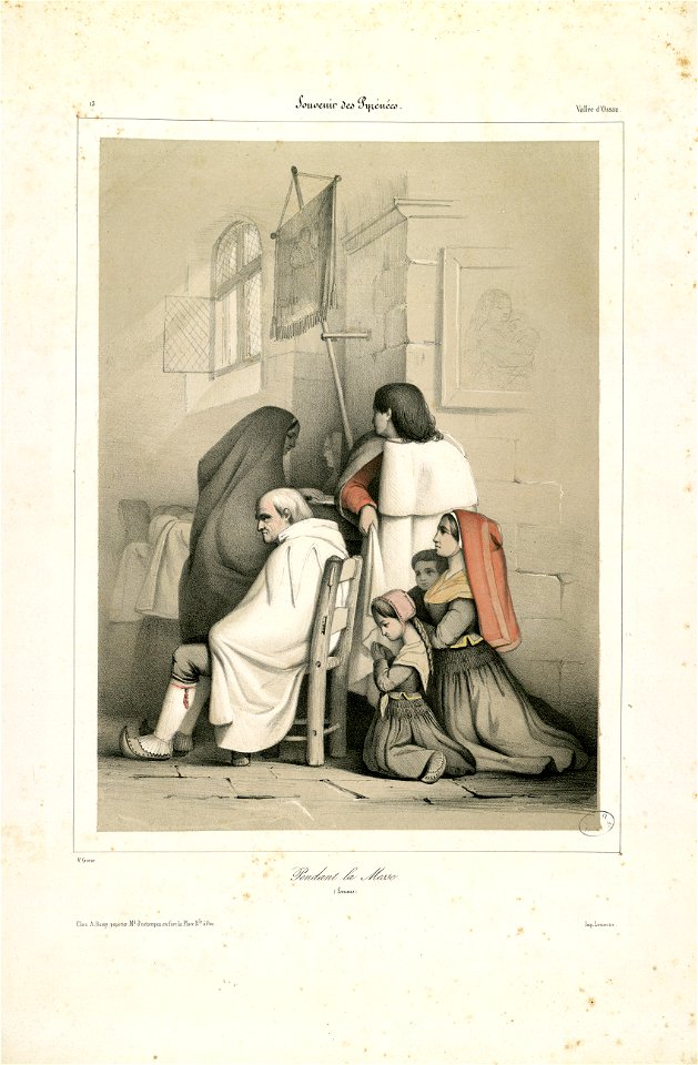 Pendant la Messe (Laruns-Vallée d'Ossau) - Fonds Ancely - B315556101 A GORSE 16 012
