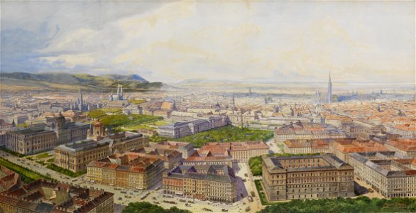 Pendl – Bird's-Eye View of Vienna from Getreidemarkt, 1904