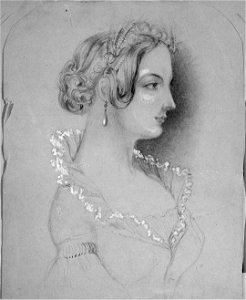 Pencil sketch of Adeline Absolon qMS-0613-096
