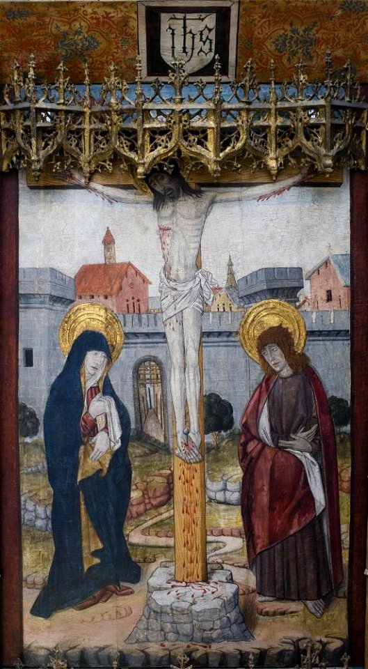 Pere Espalargues the Elder - Retablo with Scenes from the Life of the Virgin - The Crucifixion - A5.01 - Hispanic Society of America