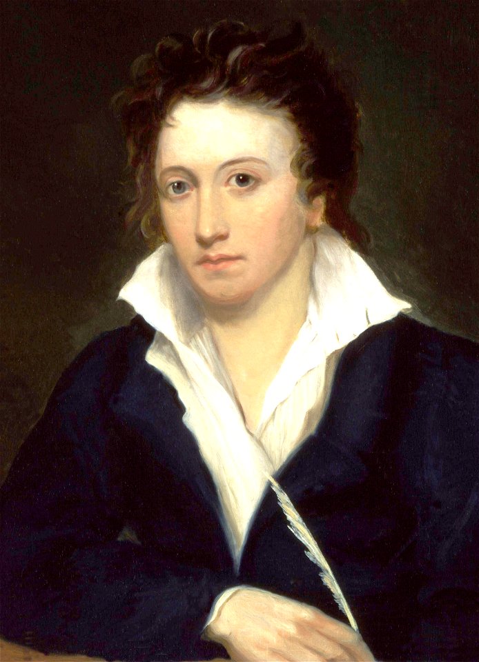 Percy Bysshe Shelley by Alfred Clint crop