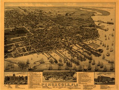 Pensacola, Fla. county seat of Escambia County 1885. LOC 75693185
