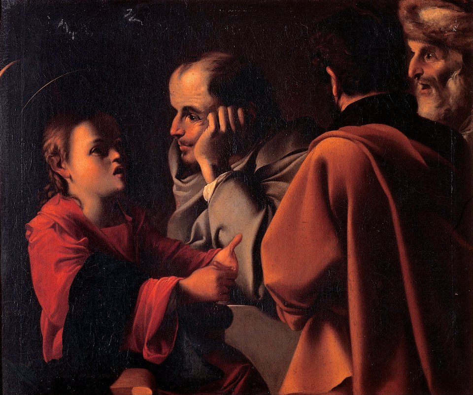 Pensionante dei Saraceni' - Christ among the doctors - Google Art Project