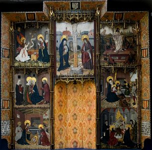 Pere Espalargues the Elder - Retablo with Seven Scenes from the Life of the Virgin - A5 - Hispanic Society of America