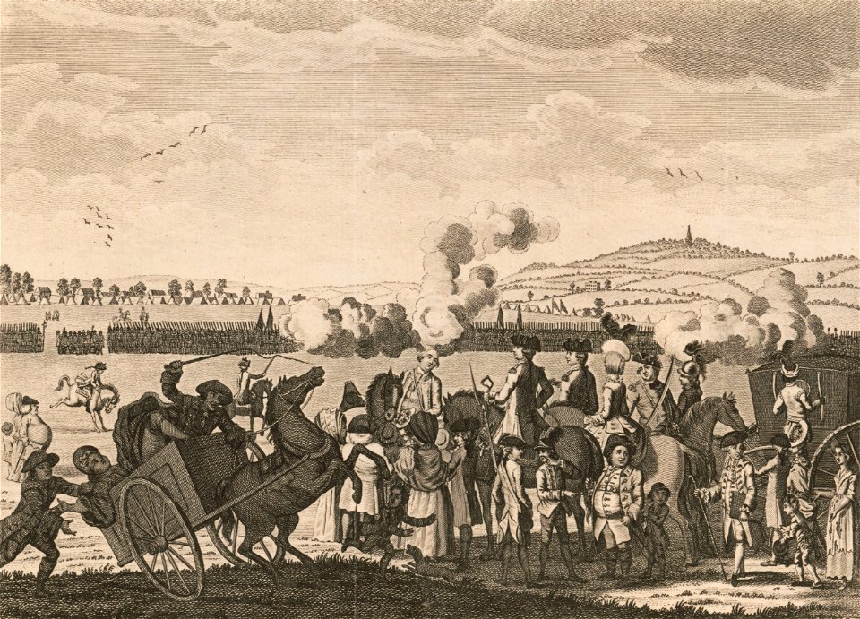 Perspective view of Genl. Parker exerciseing (sic) the Army at Warley-Camp LCCN2003681709 (cropped)