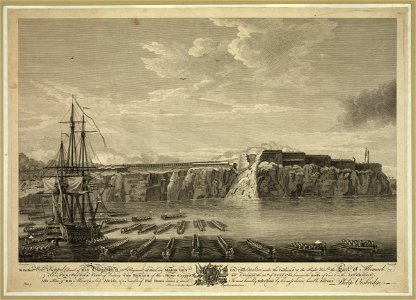 Perspective view of entring the breach of the Moro Castle, by storm... - Serres pinx ; Canot sculp. LCCN2003670600