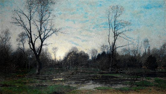 Per Ekström - Skogslandskap i skymning (1879)
