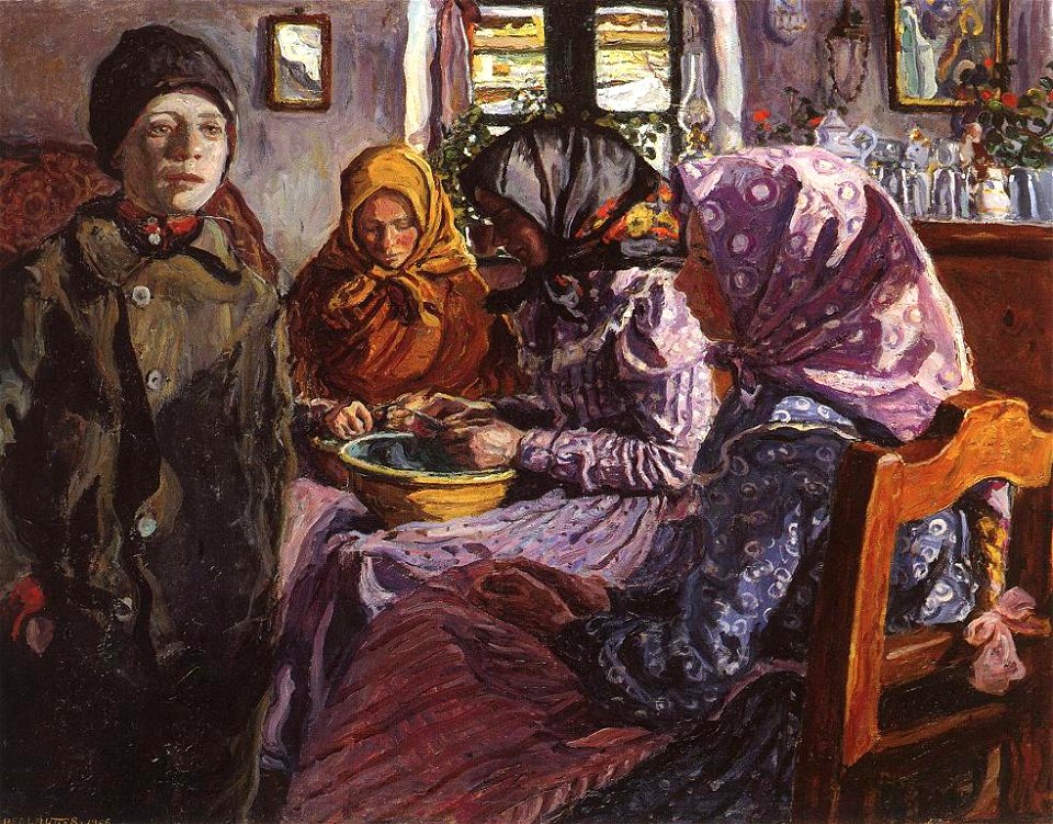 Perlmutter Women Husking Pea 1906