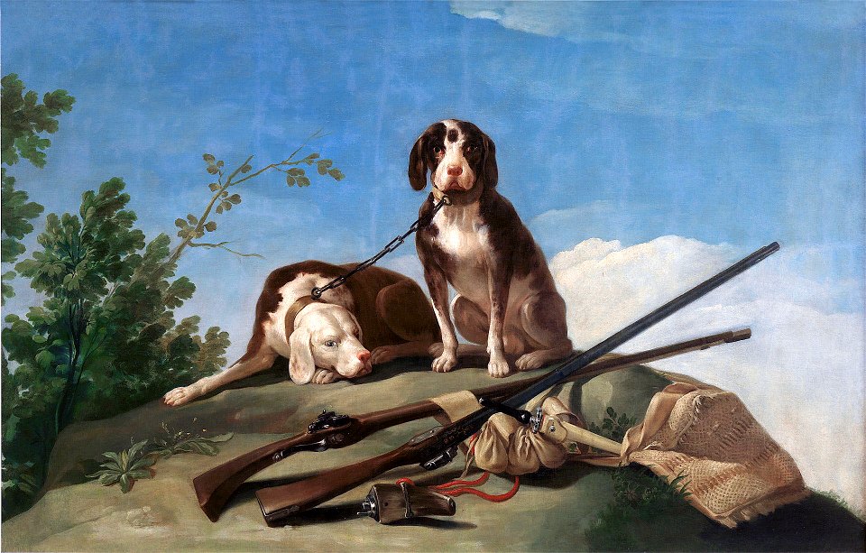 Perros en traílla, por Francisco de GoyaFXD