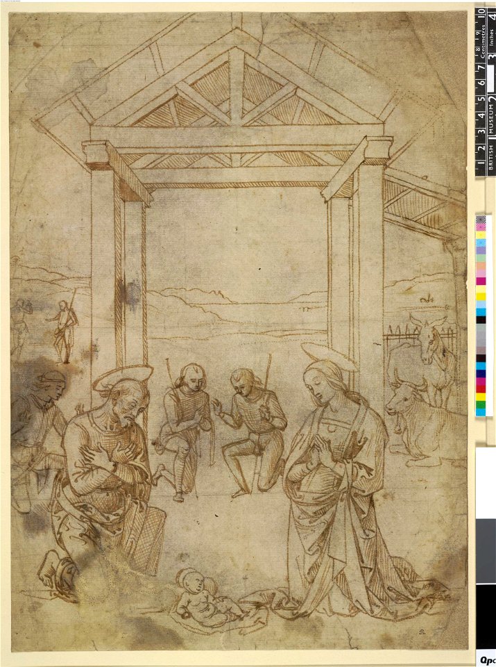 Perugino - CircleSchool of - The Adoration of the newborn Christ, 1895,0915.594