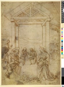 Perugino - CircleSchool of - The Adoration of the newborn Christ, 1895,0915.594