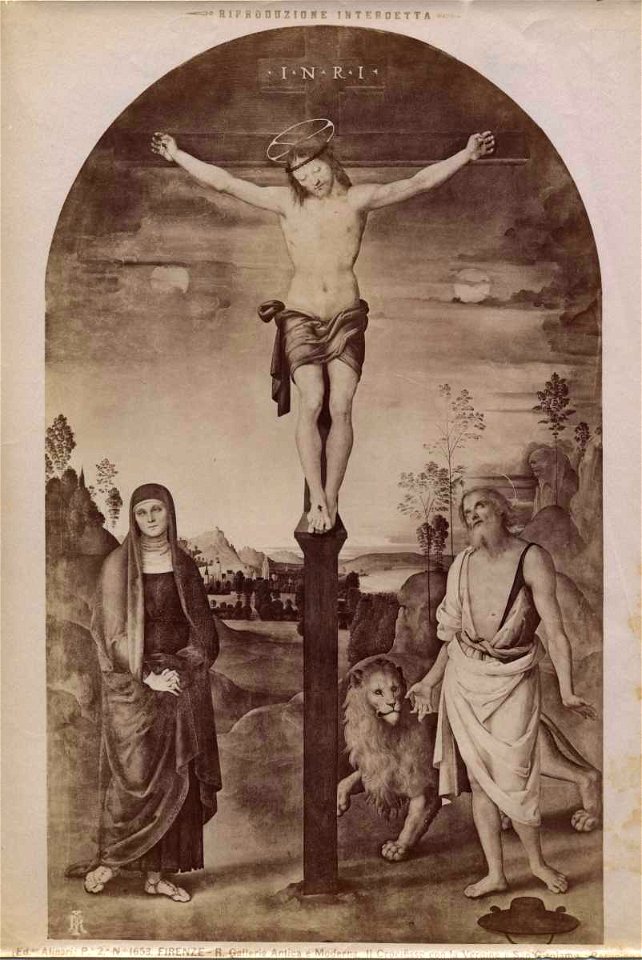 Perugino - Cristo crocifisso tra la Madonna e san Girolamo, Galleria dell'Accademia