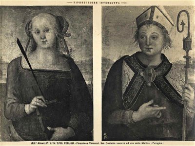 Perugino - Santa Caterina d'Alessandria, San Costanzo, Galleria Nazionale dell'Umbria