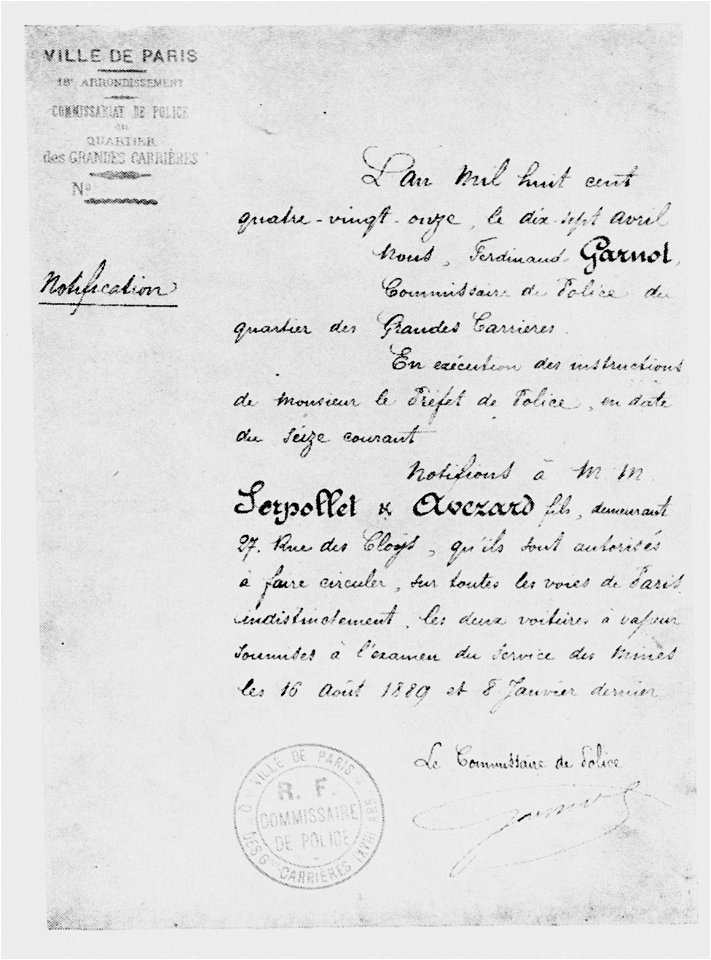 Permis de conduire 1891