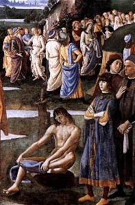 Perugino, battesimo di cristo 04