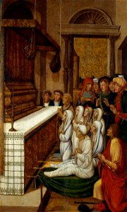 Pere Gascó - Six Resurrections before the Relics of Saint Stephen - Google Art Project