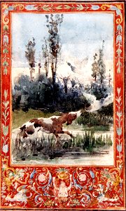Perro levantando unos patos - Daniel Zuloaga