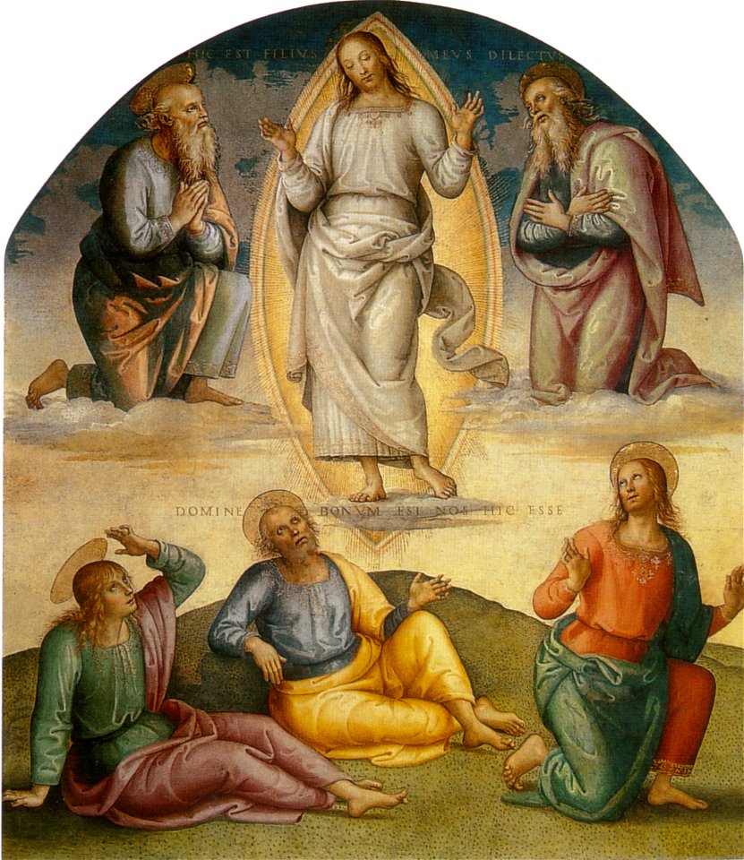 Perugino, trasfigurazione, collegio del cambio