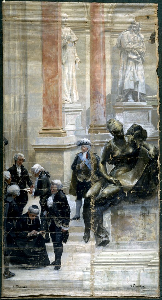 Personnages du temps de Louis XVI, fragment du panorama sur l'Histoire du siècle