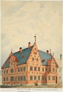 Peter Andreas Blix - Svaneapoteket, hjørnet Tollbugt. 21 - Kongensgt. - Oslo Museum - OB.00710