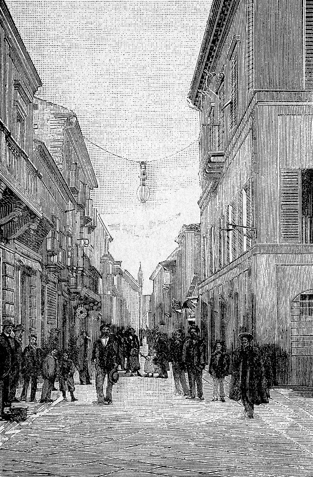 Pescara – Corso Gabriele Manthone (xilografia)