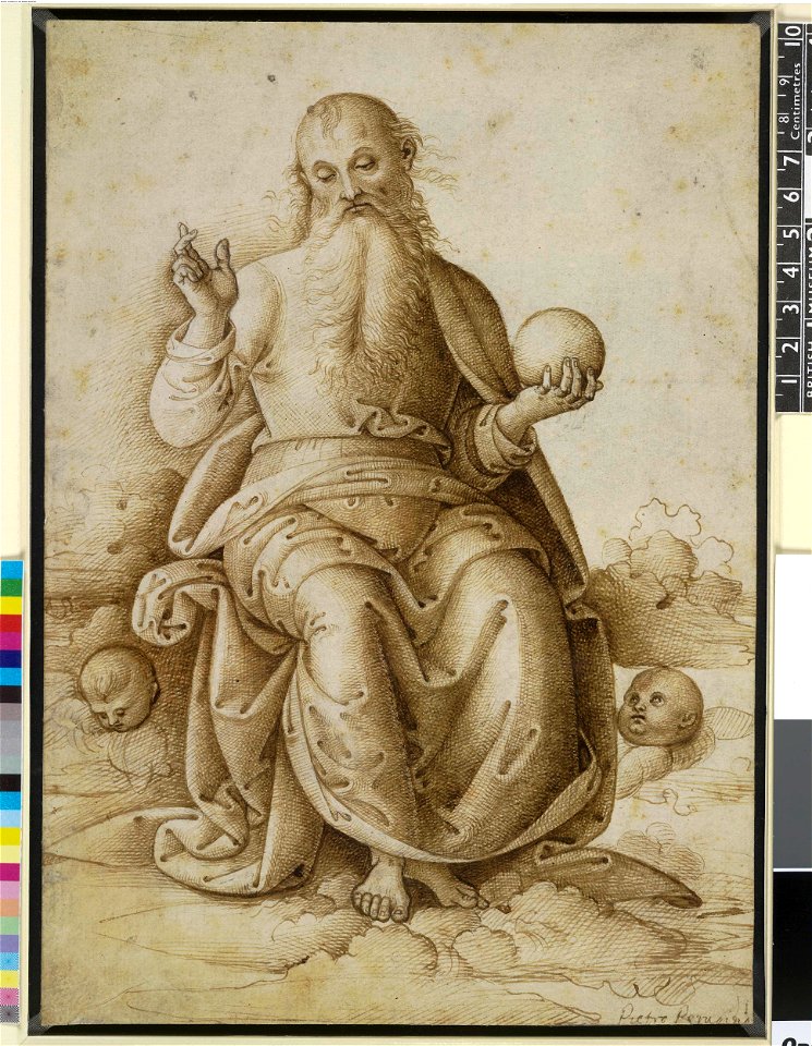 Perugino - After - God the Father seated on clouds, after Perugino, 1895,0915.592