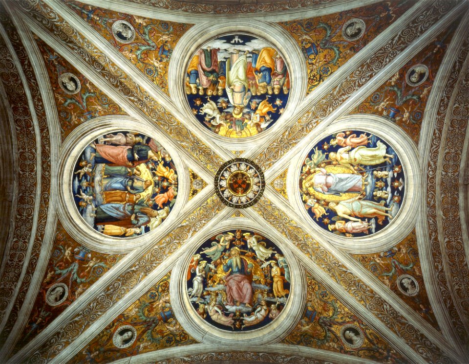Perugino - Ceiling of the Room of Fire in the Borgo