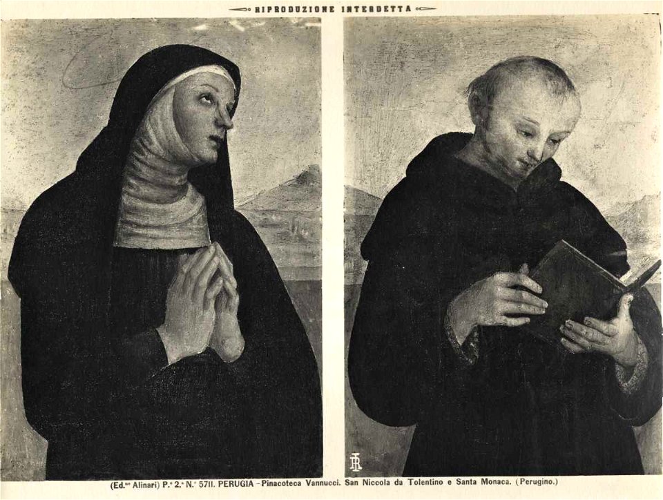 Perugino - Santa Monica, San Nicola da Tolentino, Galleria Nazionale dell'Umbria