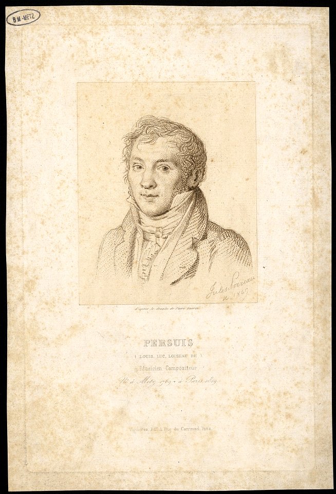 Persuis (Louis, Luc, Loiseau de) - musicien compositeur FIE PLO 6026