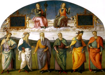 Perugino, prudenza e giustizia 02. Free illustration for personal and commercial use.