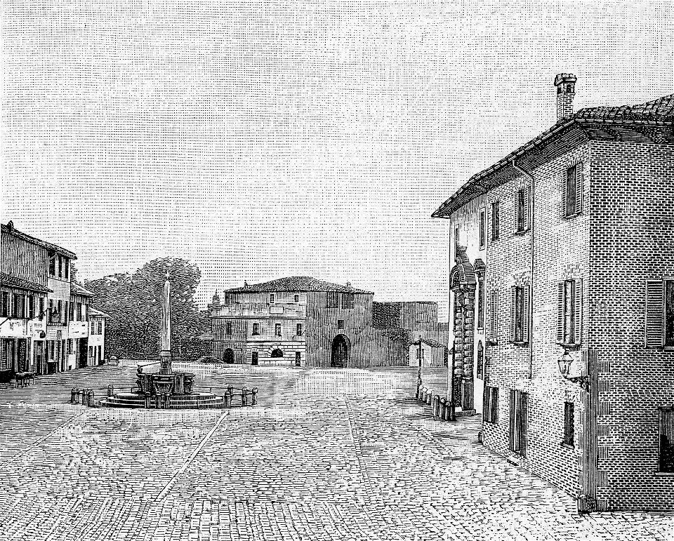 Pesaro Teatro Rossini. L’antica porta Cappuccina (xilografia)