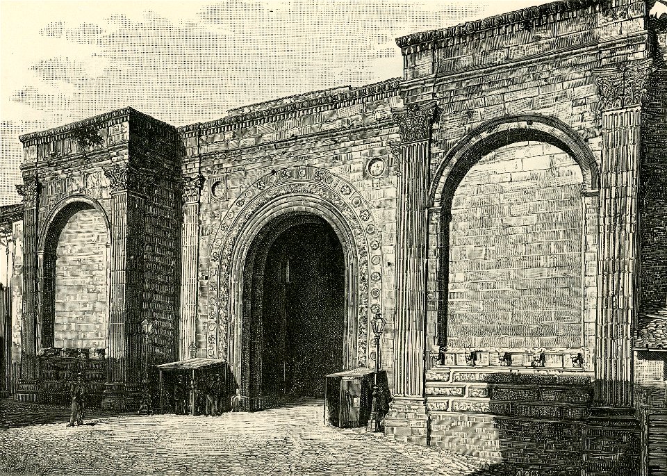 Perugia Porta di San Pietro xilografia