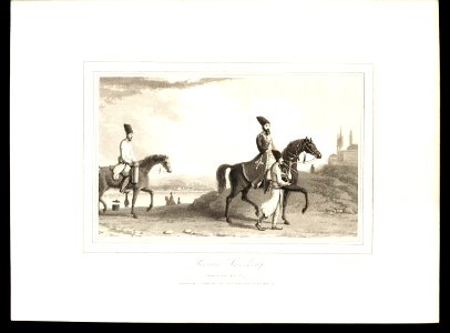 Persian on horseback smoaking