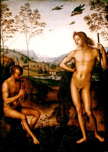 Perugino apollo marsyas 1495