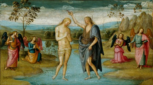 Perugino - The Baptism of Christ - 1933.1023 - Art Institute of Chicago. Free illustration for personal and commercial use.