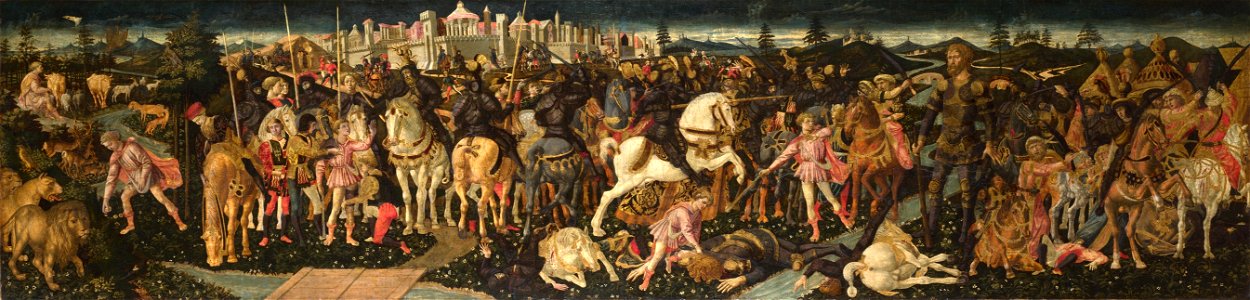 Pesellino, Story of David and Goliath & The Triumph of David 1440-50. London NG 2