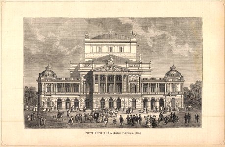 Pesti Népszínház Fellner F. tervrajza után. Vasárnapi Ujság, 1874