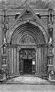 Pesaro Porta della chiesa di Sant’Agostino (xilografia)
