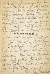 Peter Altenberg Widmung in Wie ich es sehe 1902