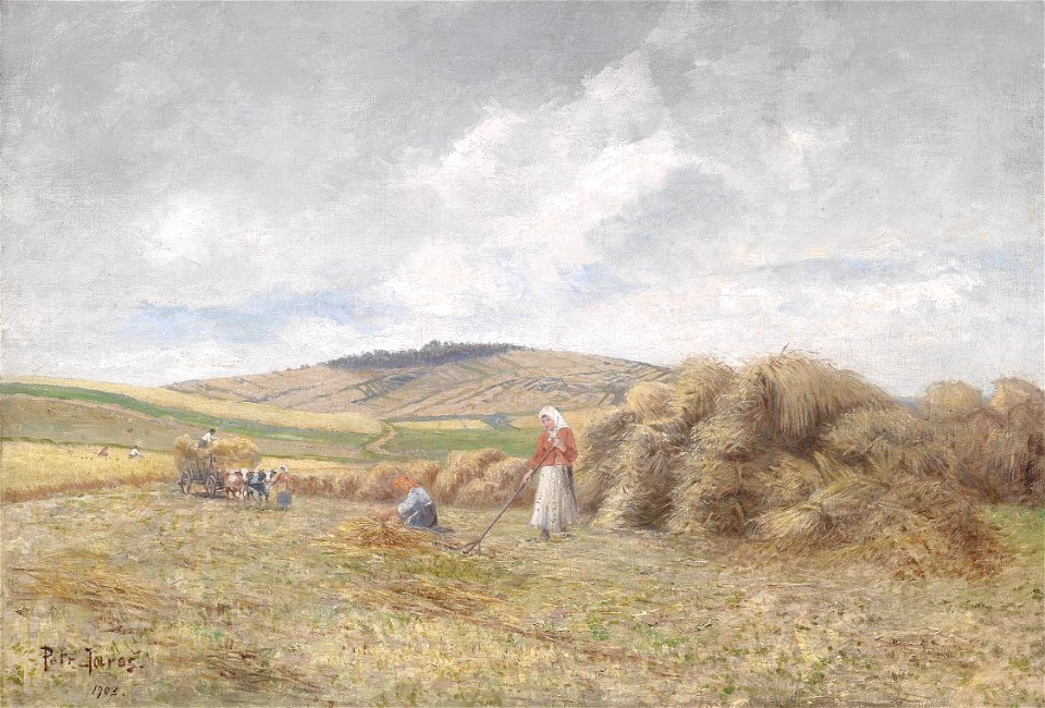 Peter Jaros Bei der Heuernte 1903